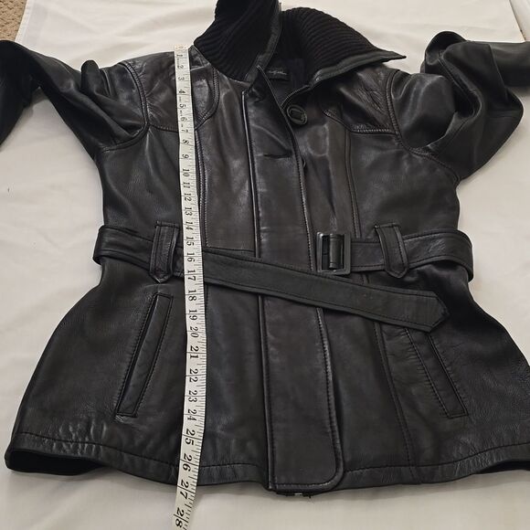R&O Reilly Olmes 100% Genuine Leather Belted  Jacket size medium - Picture 5 of 13